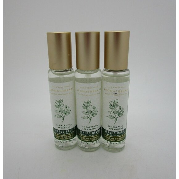 BATH & BODY WORKS Essential Oil Mist EUCALYPTUS + SPEARMINT Travel Size Lot of 3